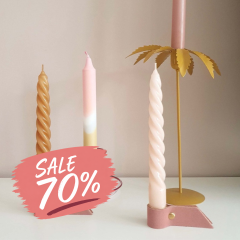 Leather candleholder - per piece