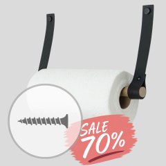 Leather kitchen roll holder