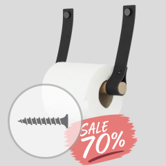 Leather toilet roll holder | with screw