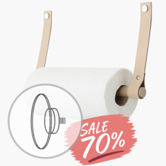 Leather kitchen roll holder | with suction cup