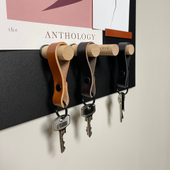 Leather keychain loop