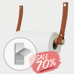Leather kitchen roll holder | with adhesive strip