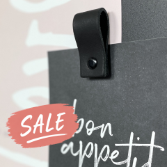 Leather magnet board loop