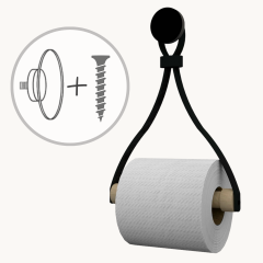 Leather toilet paper holder 'Triangle'