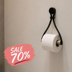 Leather toilet paper holder 'Triangle'