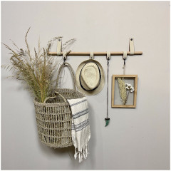Wall rack - with leather loops