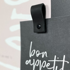Leather magnet board loop