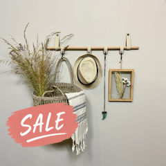 Wall rack - with leather loops