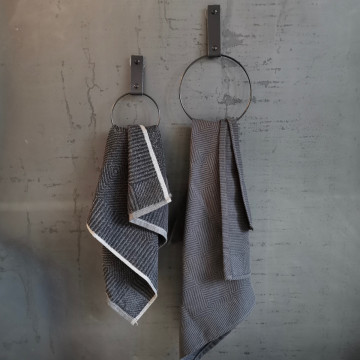 Leather towel ring | with adhesive strips