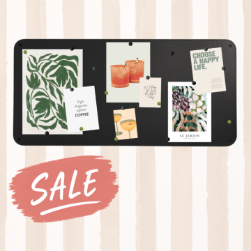 Magneetbord LEXI | 102x49cm Zwart