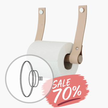 Toiletrolhouder met zuignappen