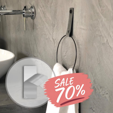 Leather towel ring | with adhesive strips
