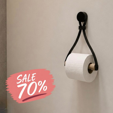 Leather toilet paper holder 'Triangle'