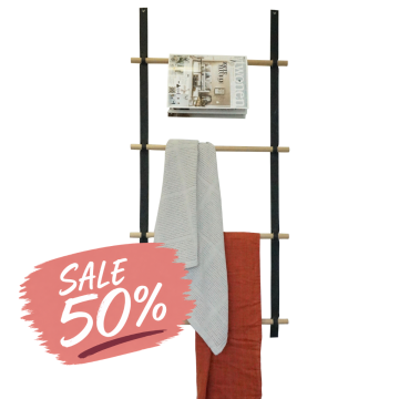 Wandladder Zwart 57cm