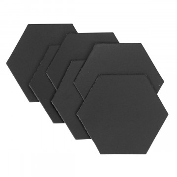 Leather coasters 'Hexagon' - 6 pieces
